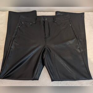 American Eagle Vegan Leather Flared Pants 16
